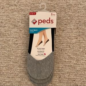 PEDS Women's Lasertrim Unseen Mid Cut Socks, 3 Pairs, Heather